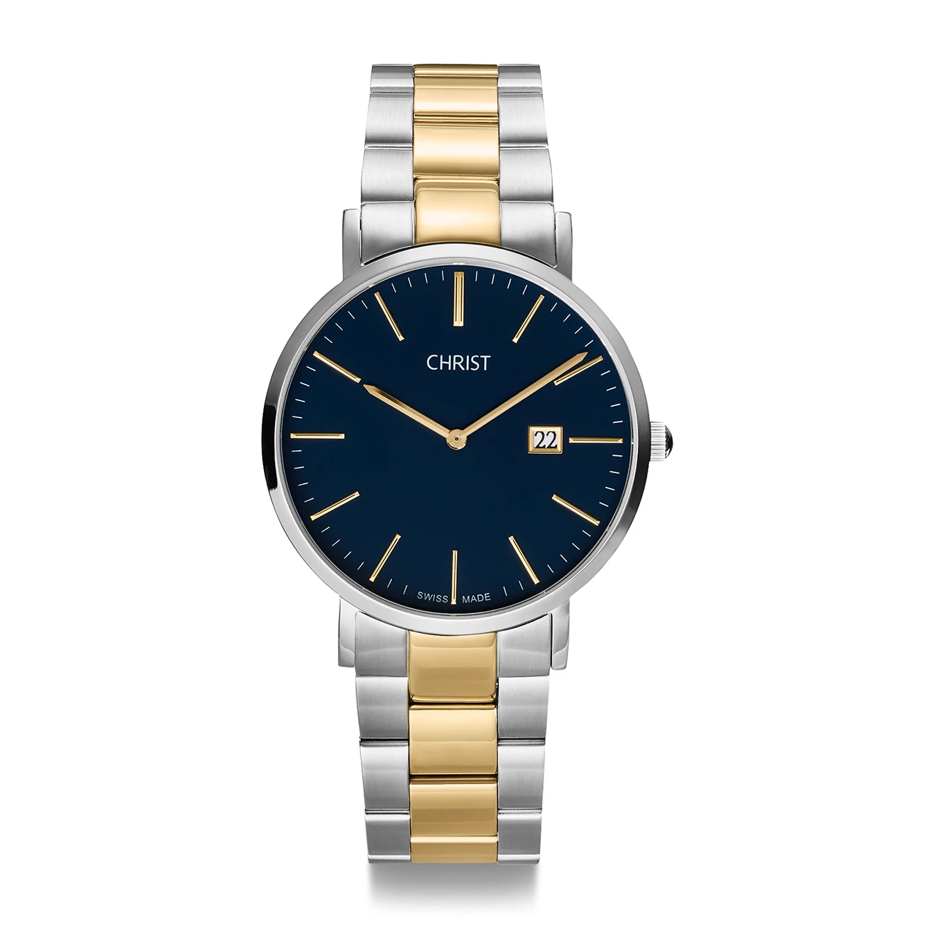 CHRIST Swiss Made Unisex Bicolor Gelb Bl Herrenuhren Christ Swiss