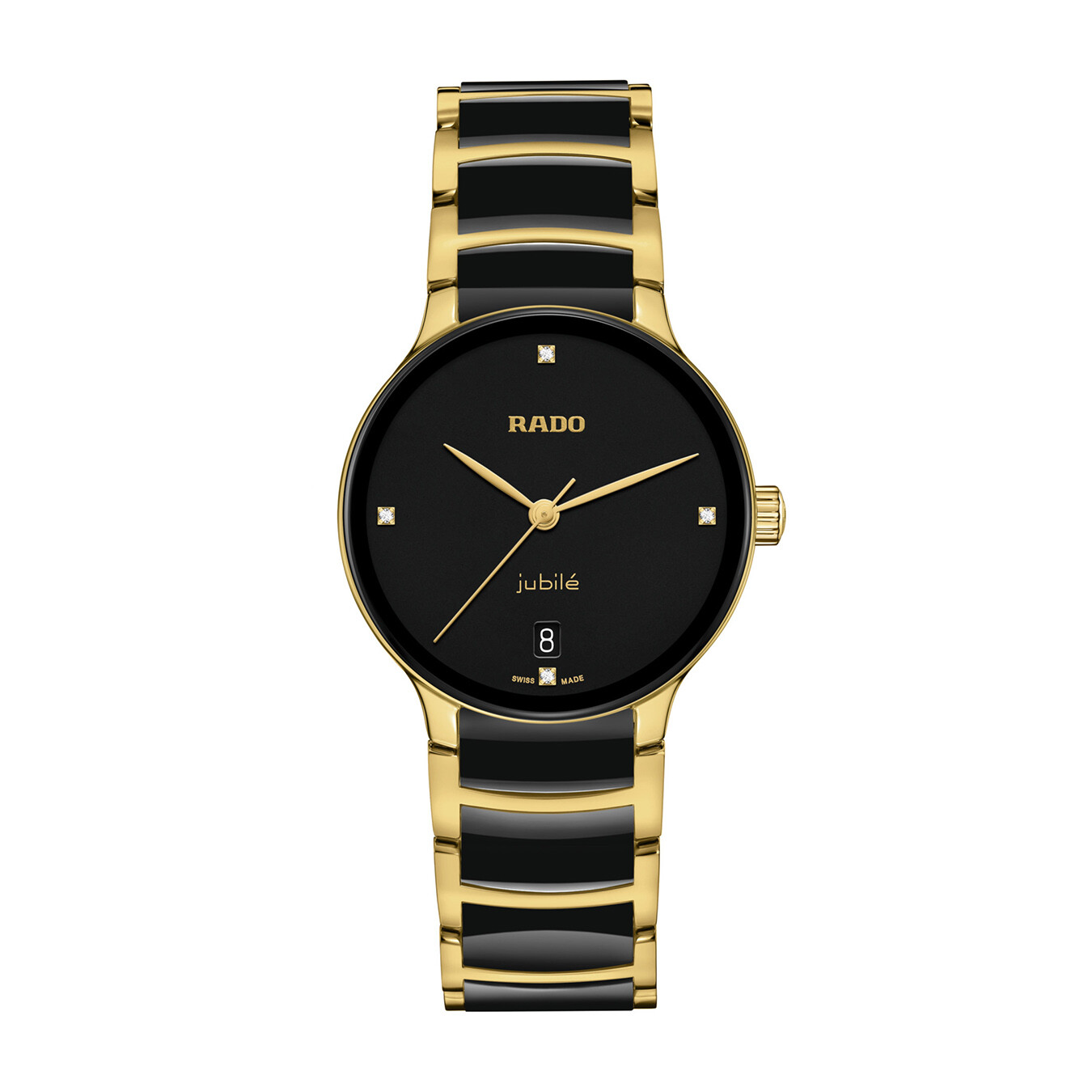 Rado M Uhr Centrix Stahl schwarz, J Montres femme Christ Swiss